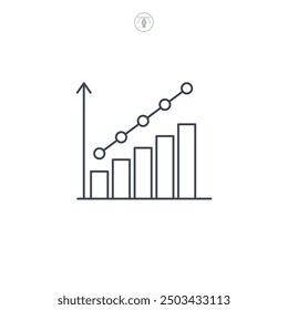 Bar Graph icon symbol vector illustration isolated on white background