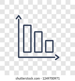 Bar Graph icon. Trendy linear Bar Graph logo concept on transparent background from Productivity collection