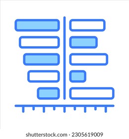 Bar graph icon in trendy style isolated on white background, premium vector