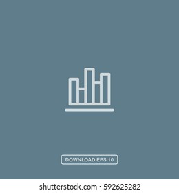 Bar graph icon vector