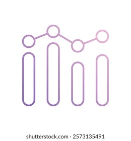 Bar Graph icon vector stock illustration