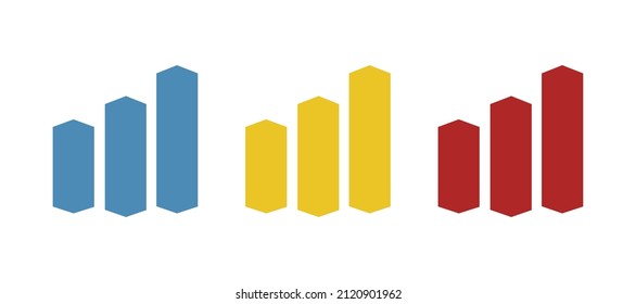 Bar graph image on a white background, profit growth, vector illustration