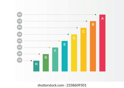 Gráfico de barras, datos de negocios de plantillas de infografía, ilustración vectorial. 