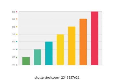 Bar graph, infographic template business data, vector illustration. 