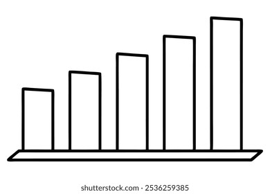 Bar graph line art illustration showcasing data trends creatively (1)