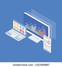 
A bar graph with a line showing nodes on different milestones, this is data visualization icon 
