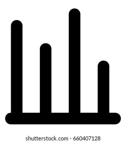 Bar Graph Line Vector Icon