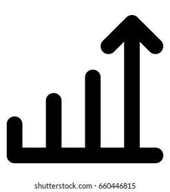 Bar Graph Line Vector Icon