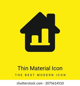 Bar Graph minimal bright yellow material icon