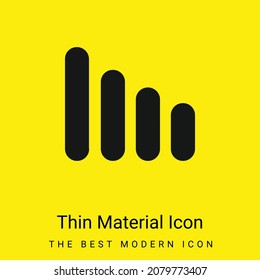 Bar Graph minimal bright yellow material icon