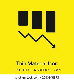 Bar Graph minimal bright yellow material icon