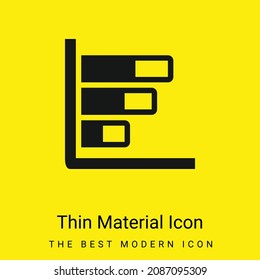 Icono de material amarillo brillante mínimo