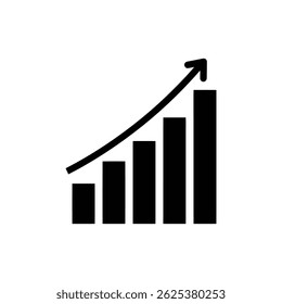 Gráfico de Barras em Forma de Túnel para Cima - Simbolizando Crescimento e Avanço
