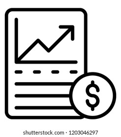 Bar graph with upward arrow and dollar showing the icon of financial growth