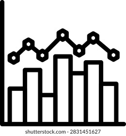 Bar Graph Vector Design Icon Style