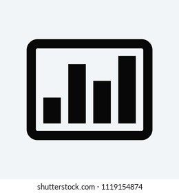 Bar graph vector icon