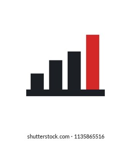 bar graph vector icon
