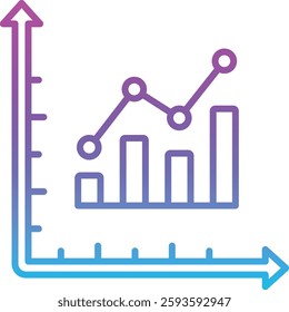 Bar Graph vector icon. Can be used for printing, mobile and web applications.