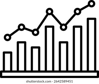 Bar graph vector icon. Can be used for printing, mobile and web applications.