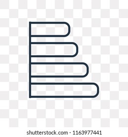 Bar graph vector icon isolated on transparent background, Bar graph logo concept