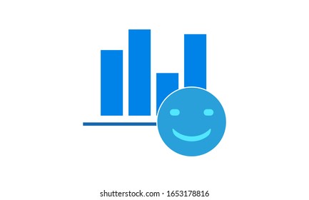 Bar graph vector icon.Illustration isolated for graphic and web design.