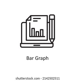 Ilustración de diseño de iconos de esquema vectorial de barra. Símbolo de tecnología educativa sobre fondo blanco archivo EPS 10