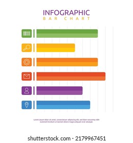 Bar Graphic Chart Statistic Data Infographic Template