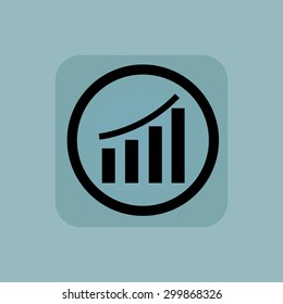 Bar graphic in circle, in square, on pale blue background