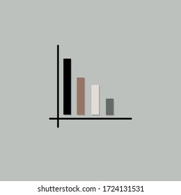 Bar Graphic illustration vecgtor in a flat design