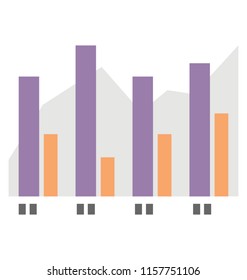 
Bar graphs in a chart representing column graph 
