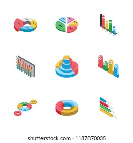 
Bar Graphs and Graphic Designs Flat Icons Pack
