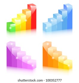 Bar graphs, vector eps10 illustration