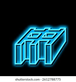 bar grating metal neon light sign vector. bar grating metal illustration