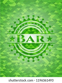 Bar green mosaic emblem