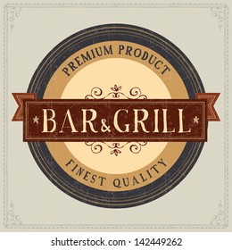 bar grill vector designs circle bar grill label grunge fancy bar grill vector designs circle classic edge nurture single old older old-fashioned turn flag fresco communicate mature refined printout ma