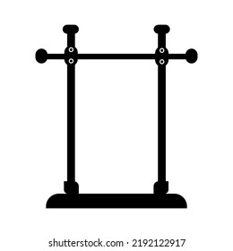 Icono de empujar hacia arriba el equipo del gimnasio | Ilustración del vector negro |