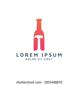 Logo-Design für Stangen und Hammer