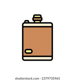 Bar Hip Flask Icon Vector Illustration