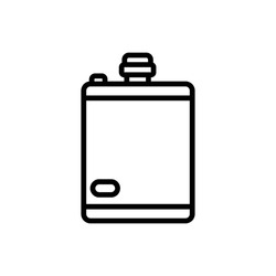 Bar Hip Flask Outline Icon Vector Illustration