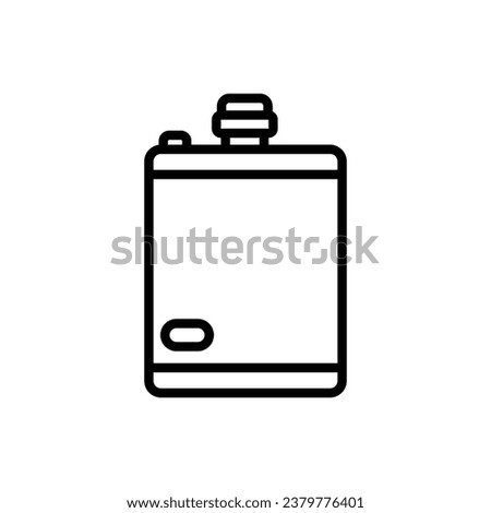 Bar Hip Flask Outline Icon Vector Illustration