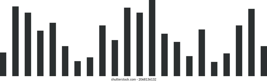 Bar histogram icon. Simple black line style