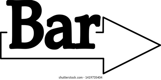 Bar icon arrow pointer illustration line