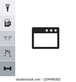 Bar icon. collection of 6 bar filled and outline icons such as browser window, wine glass. editable bar icons for web and mobile.