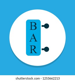 Bar icon colored symbol. Premium quality isolated poster element in trendy style.