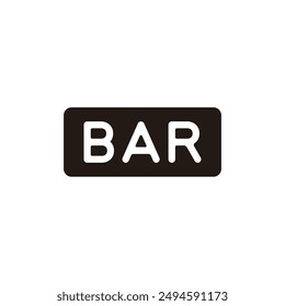 Bar icon. Flat silhouette version.