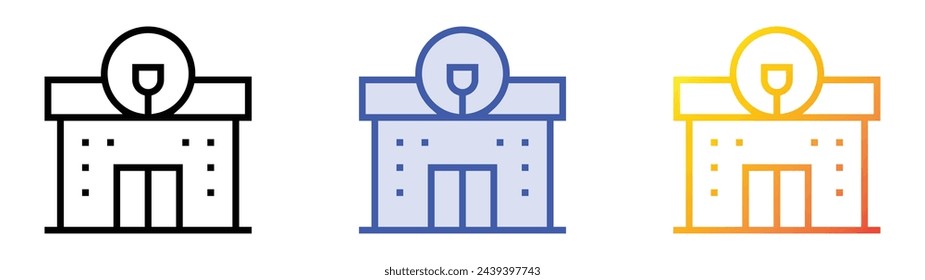 bar icon. Linear, Blue Fill and Gradient Style Design Isolated On White Background