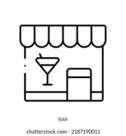bar icon. Linear style sign isolated on white background. Vector illustration