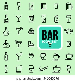 Bar Icon Set.