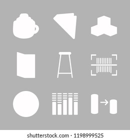 bar icon set. vector set about cubes, napkin, sound bars and cube icons set.