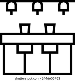 icono de barra. Diseño de estilo lineal delgado aislado sobre fondo blanco